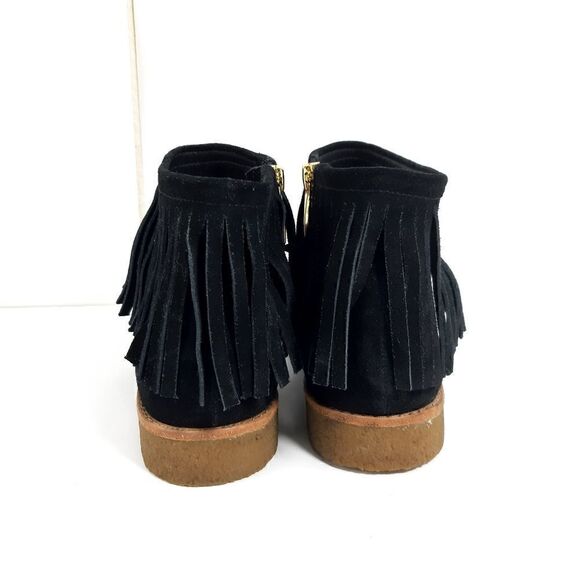 Kate Spade women's Betsie Too Fringed Black Suede Ankle Boots Booties US 9,5M - Picture 11 of 14